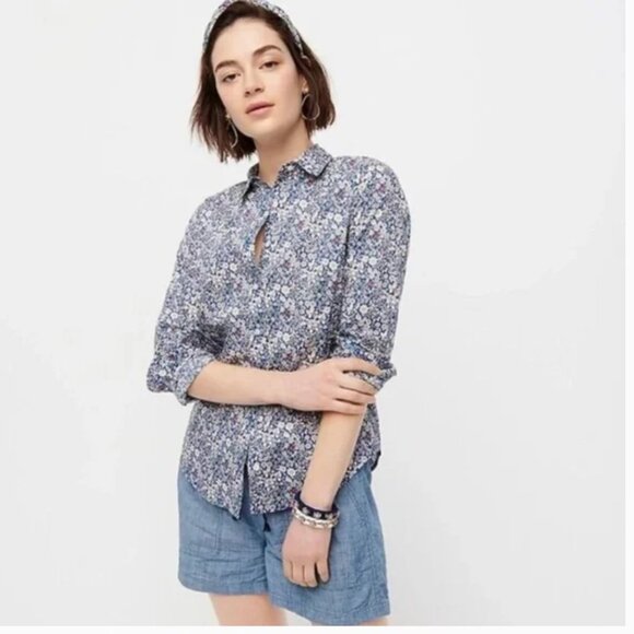 JCrew Perfect Shirt Liberty floral size 4 - Picture 1 of 4